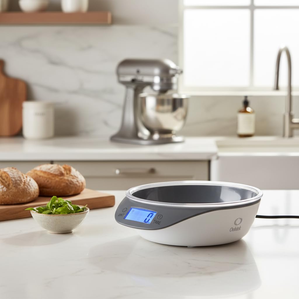 Balança Digital de Cozinha 5kg com Tigela Removível e Display LCD