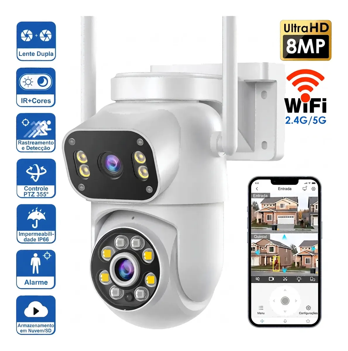 Câmera de vigilância externa MVPsmart - Bivolt 110V/220V