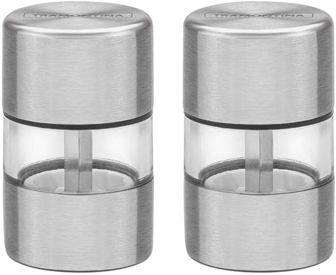 Conjunto Moedores de Sal e Pimenta Tramontina Acrílico com Tampa Inox