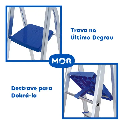 Escada C/ 5 DEGRAUS DE ALUMINIO — foto 4