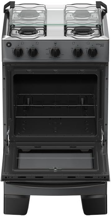 Fogão com Grade Deslizante, Acendimento Automático e Forno Limpa Fácil — foto 5