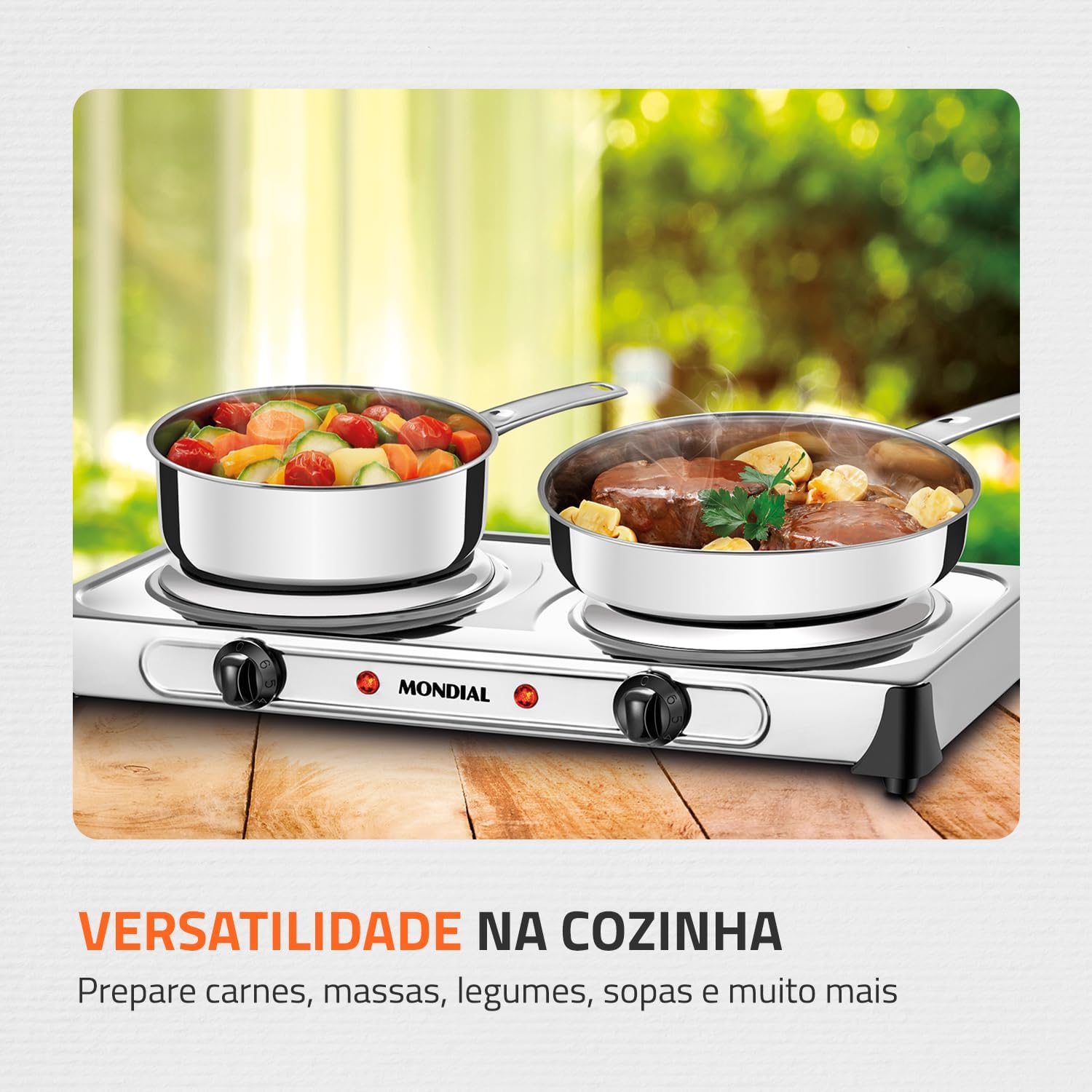Fogareiro Elétrico Duplo 2000W Portátil — foto 3