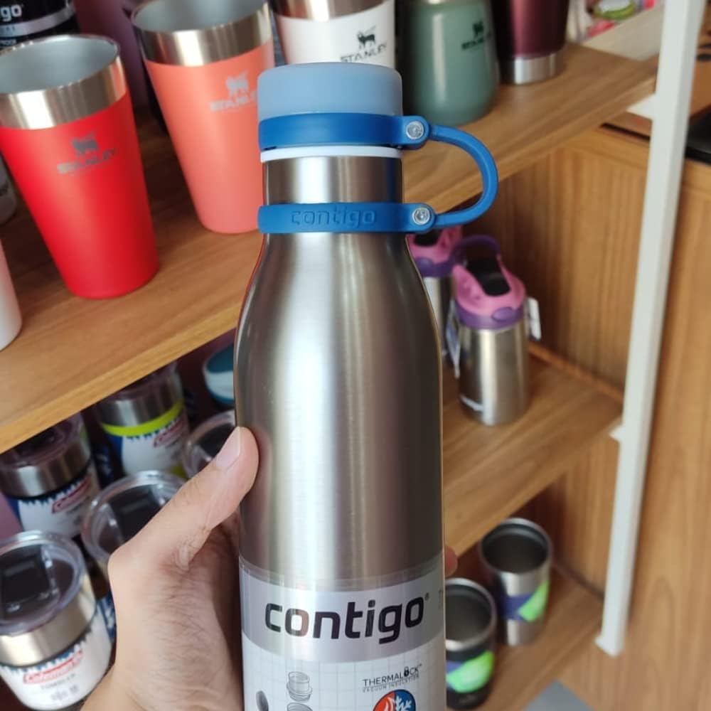 Garrafa Térmica Inox Parede Dupla Matterhorn 591ml Azul Mônaco Contigo — foto 4