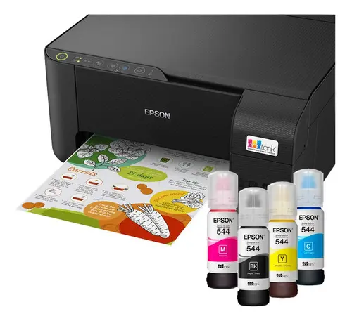 Impressora Ecotank Epson L3250 + Refil Tinta T544 (eps01) Cor Preta