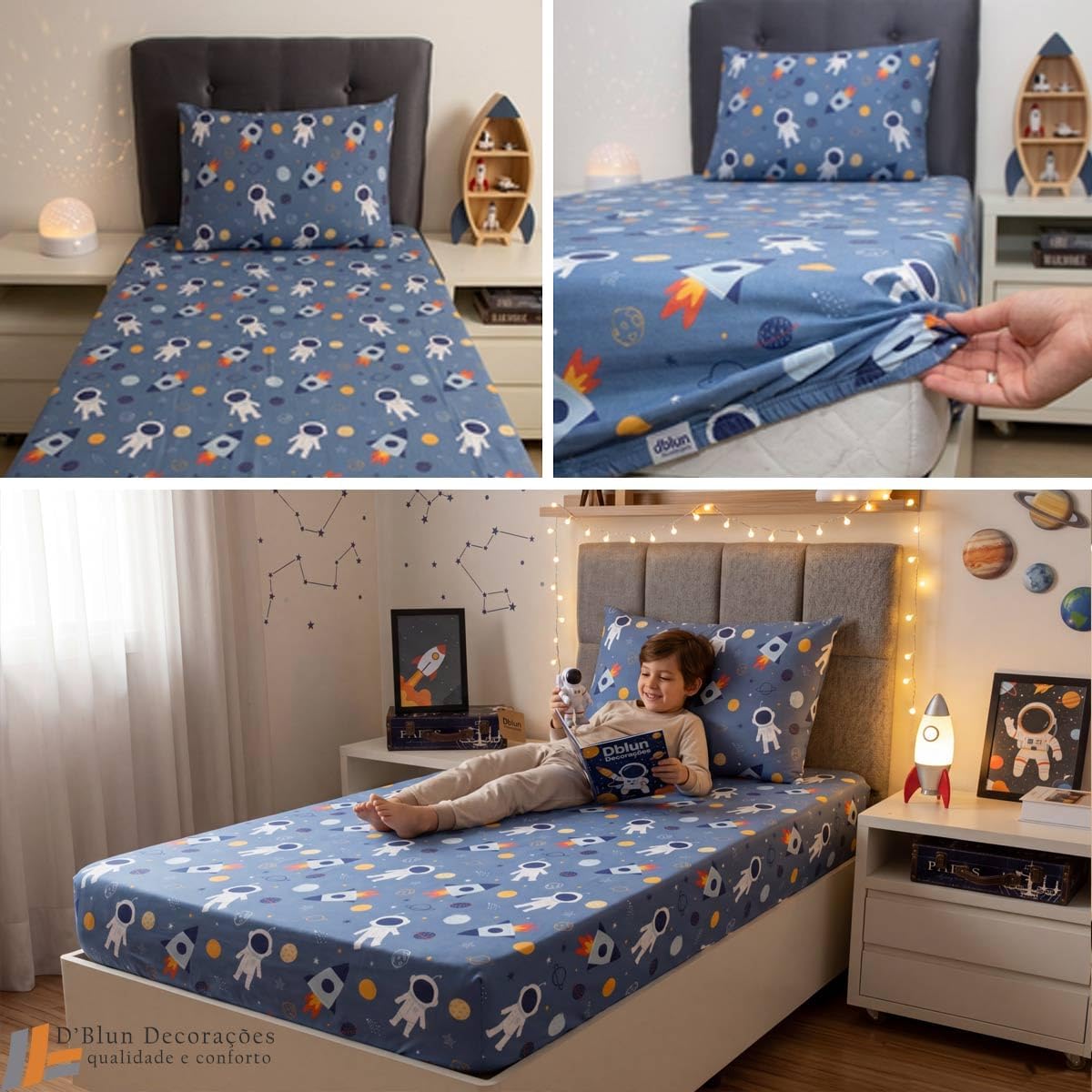 Jogo de Cama Infantil Malha 70% Algodão Estampas Modernas — foto 7