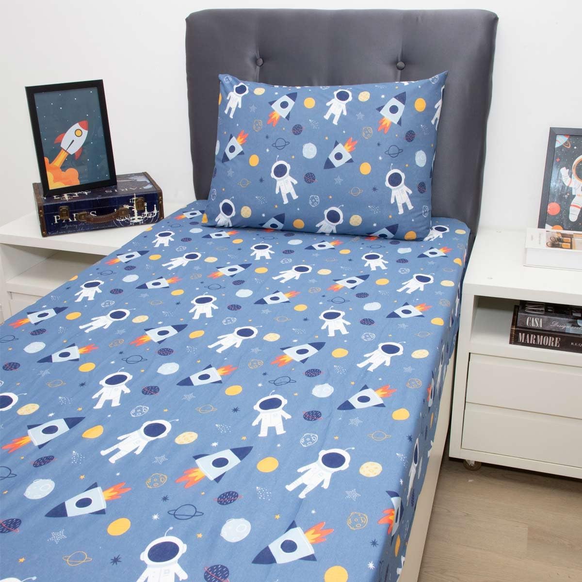 Jogo de Cama Infantil Malha 70% Algodão Estampas Modernas — foto 3