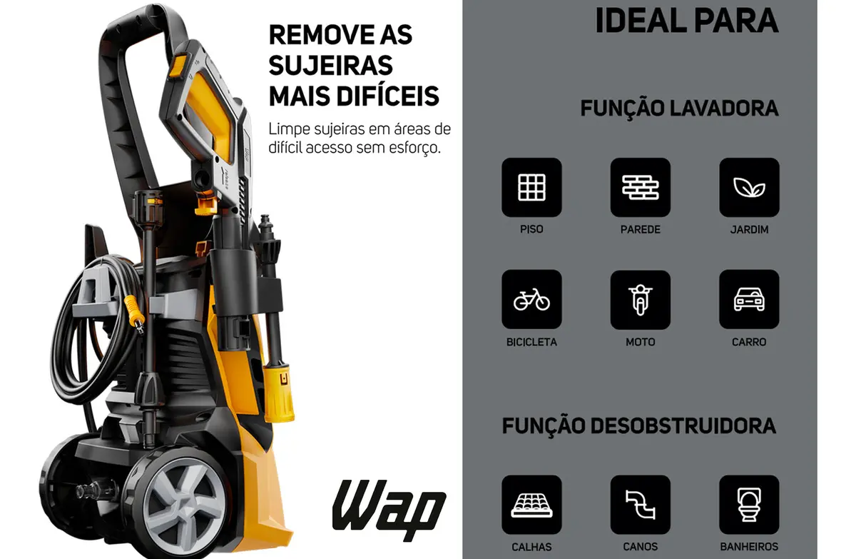 Lavadora De Alta Pressão Desobstruidora Wap Ousada - Bivolt 110V/220V — foto 4