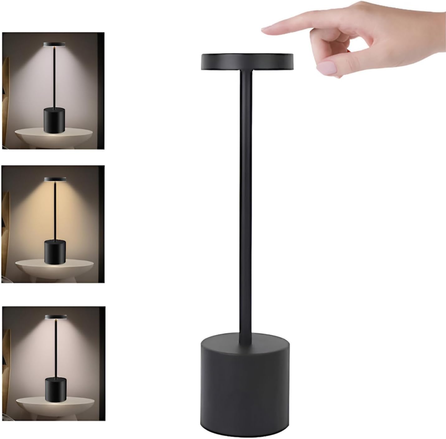 Luminária de Mesa Touch com 3 Modos de Luz Ajustáveis