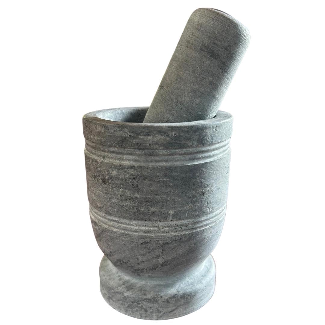 Pilão De Pedra Sabão Resistente Grande