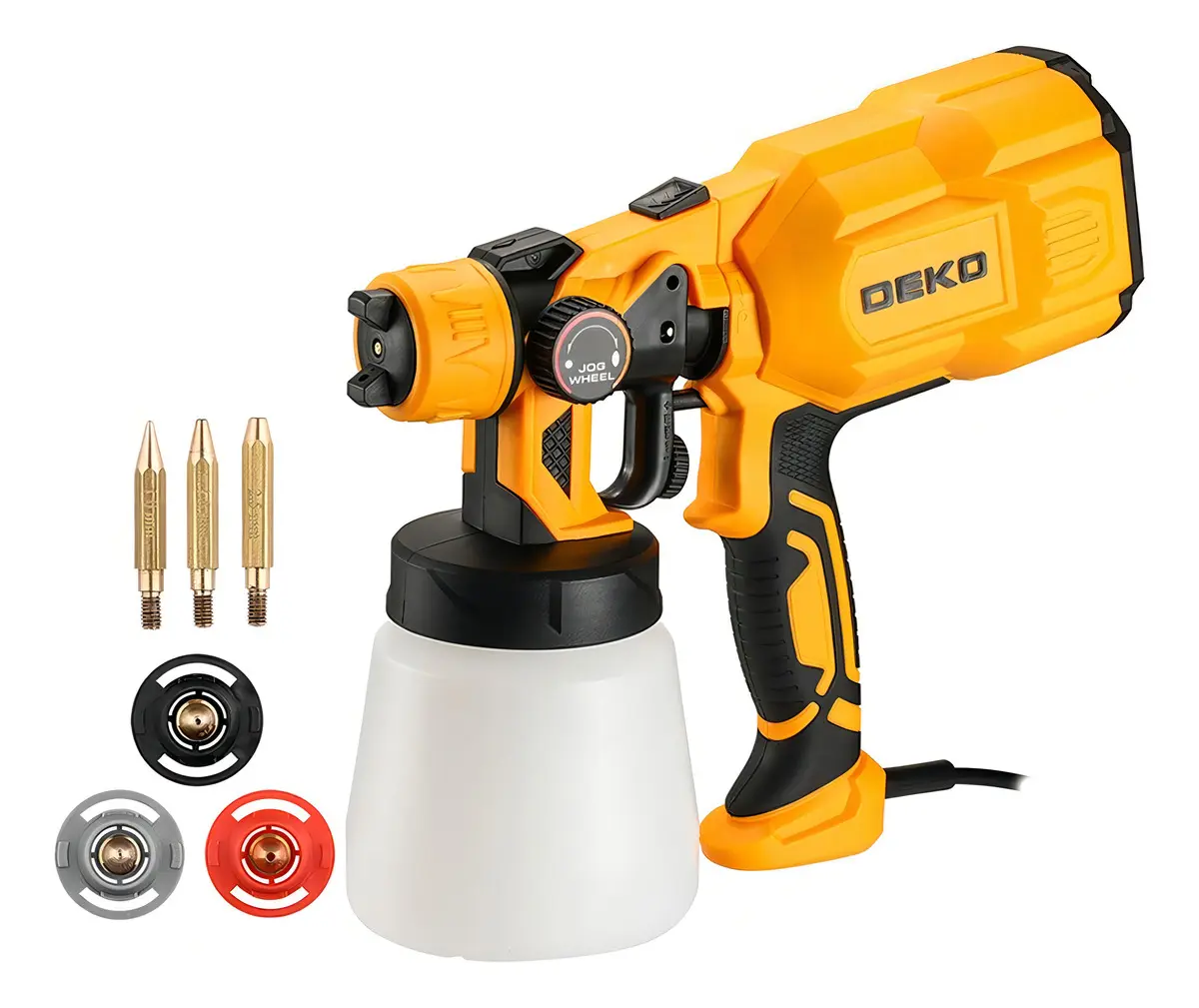 Pistola de Pintura HVLP Deko Portátil 800ml 3 Bicos 550W