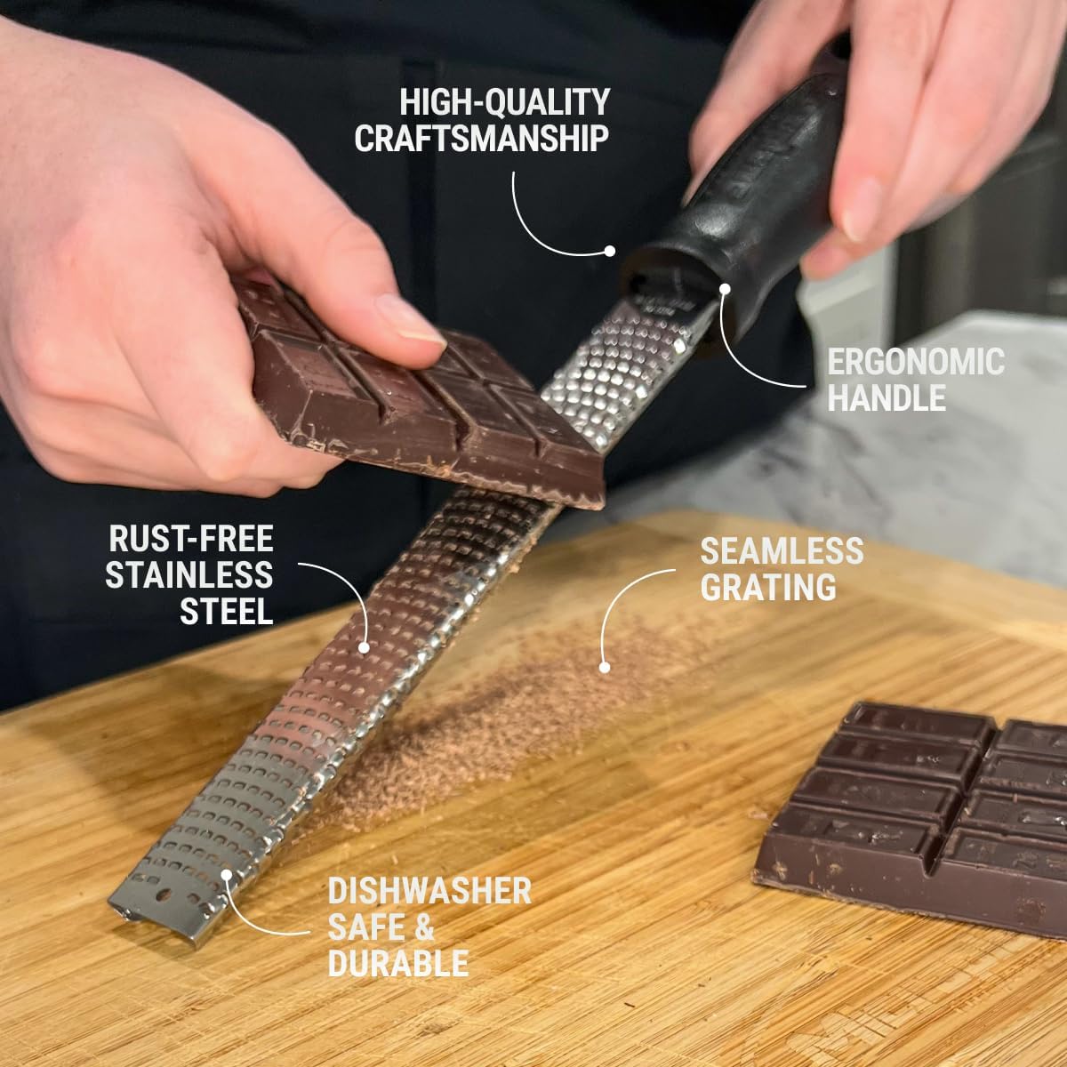 Ralador Zester Microplane com Lâmina em Aço Ultra Afiada — foto 4