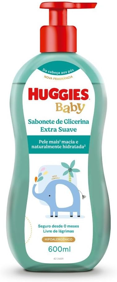 Sabonete Líquido de Glicerina Huggies Extra Suave 600 ml