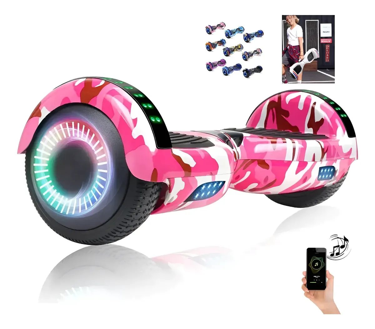 Skate Elétrico Hoverboard Balance 6,5 Polegadas Bluetooth