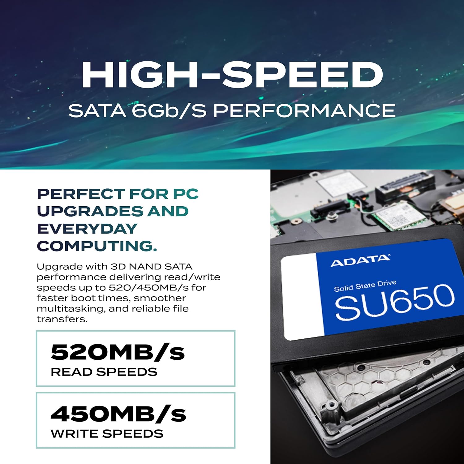 SSD ADATA SU650 2,5 512 GB — foto 3