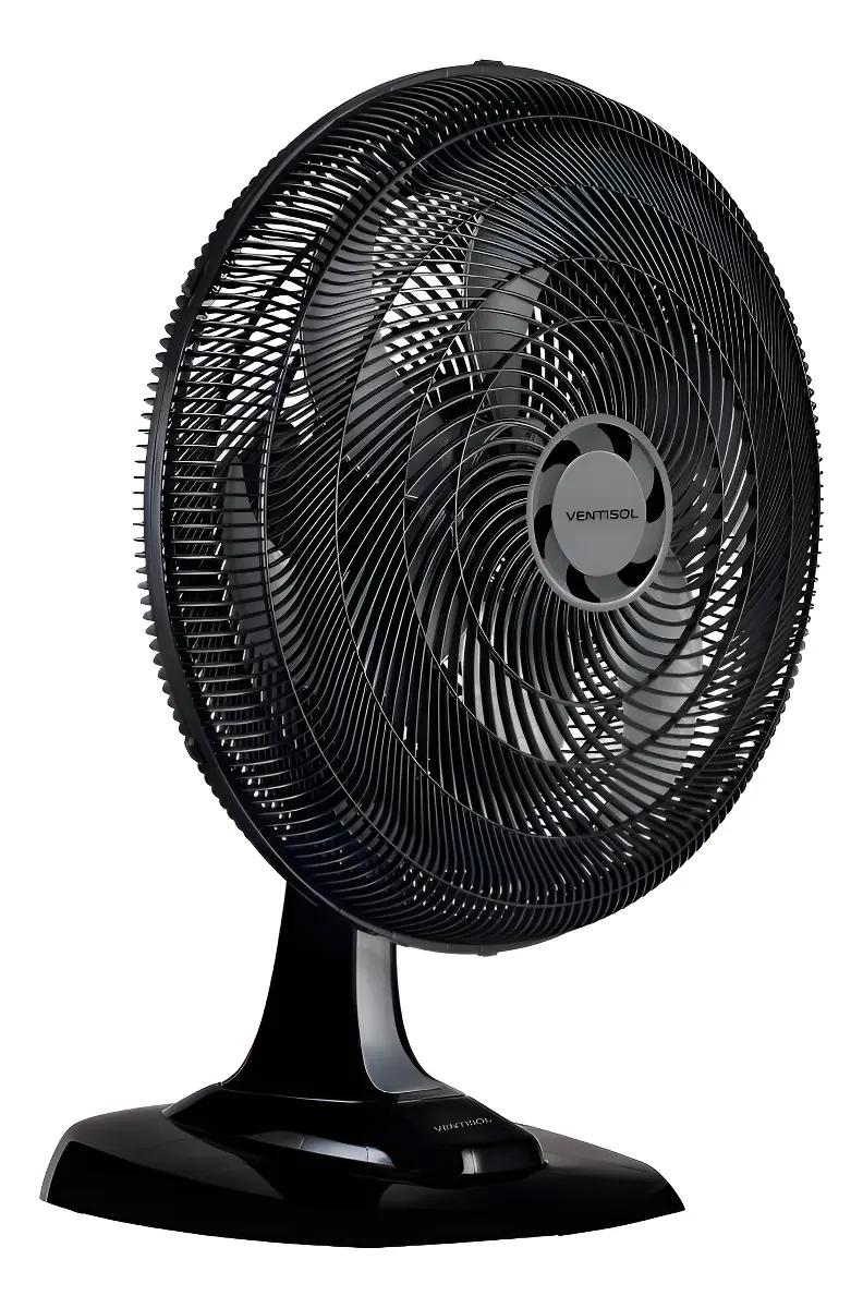 Ventilador De Mesa Ventisol Turbo 50cm Com 6 Pás Preto